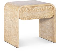 an unfinished wooden stool with no legs