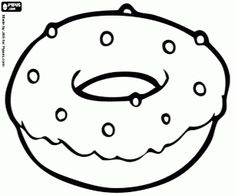 a donut with sprinkles is shown in black and white