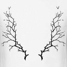 a t - shirt with branches drawn on it