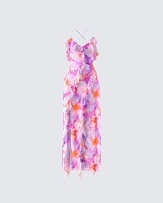 Kenya Pink Floral Ruffle Maxi Dress – FINESSE Pink Ruffle Dress With Ruffled Straps For Brunch, Pink Ruffle Dress For Garden Party, Floral Ruffled Maxi Dress For Party, Chic Pink Ruffle Dress For Garden Party, Flirty Ruffle Hem Maxi Dress For Garden Party, Flirty Ruffled Straps Maxi Dress For Summer, Flirty Maxi Dress With Ruffle Hem For Garden Party, Pink Summer Ruffle Dress For Vacation, Pink Summer Maxi Dress With Ruffled Straps