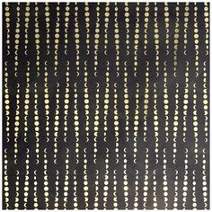 a black and white background with gold circles