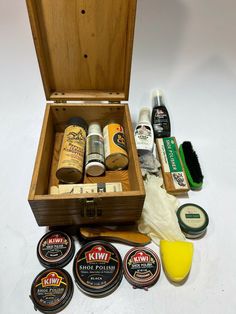 In great used vintage condition, with minimal condition! Still works great! Comes with all accessories pictured, but not all accessories are guaranteed to still actually be any good! This shoe shine box measures 10" tall X 10-3/4" long X 7-3/4" wide! Please pay attention to the pictures to make sure this is the item(s) you are needing/wanting! The Picture is only to show the condition of  items I have. They do not represent how many there are. The title say exactly what you will get. Sometimes i Shoe Shine Box, Kumamoto Castle, Wood Shoe, Shoe Polish, Wood Shoes, Kumamoto, Shoe Shine, Gold Bond, Leather Dye