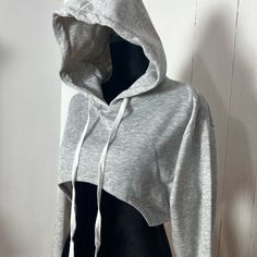 Never Worn With Tags Brand New Gray Stretch Hoodie For Spring, Spring Gray Stretch Hoodie, White Cropped Hoodie, Minnie Mouse Hoodie, Tech Hoodie, Lululemon Hoodie, Pink Hoodie Victoria Secret, Cropped Zip Up, Crop Top Hoodie