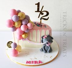 6 Month Cake Design, 1/2 Cake 6 Months, 1/2 Birthday Cake 6 Months, Bear Baby Shower Cake, Circus Cakes