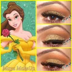 Beauty And The Beast Quince, Belle Makeup, Belle Halloween, Beauty And Beast Wedding, Nails Disney