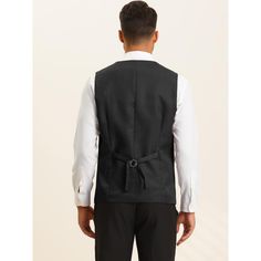 Pair it with a shirt, a suit or a tuxedo for weddings, work, business, proms, banquets, parties. The suit vest has an adjustable waistband on the back for a comfortable fit. This waistcoat comes in a variety of colors, making it easy to complete the look you want, for an elegant and gentlemanly fit for your outerwear. Dress Suit Vest, Black Suit Vest, Mens Formal Vest, Formal Wedding Suit, Formal Vest, Tweed Vest, Business Formal Dress, Striped Vests, Suit Waistcoat