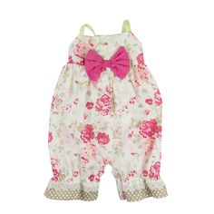 Haute Baby Sale Spring Floral Print Cotton Bubble Romper, Spring Playful Floral Print Bubble Romper, Playful Floral Print Bubble Romper For Spring, Casual Floral Print Bubble Romper For Spring, Spring Cotton Bubble Romper For Playtime, Casual Bubble Romper With Floral Print For Spring, Cotton Floral Print Bubble Romper For Playwear, Cute Summer Bubble Romper For Garden Party, Playful Pink Floral Print Bubble Romper