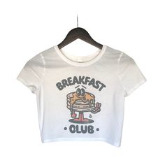 This faded distressed Breakfast Club crop top is perfect to dress up or wear casual. The image is sublimated onto the material making the top buttery soft! **This crop top is fitted and runs slightly on the smaller side. Suggested to size up Fabrication: 52% Airlume combed and ring-spun cotton 48% poly White Grunge Crop Top With Crew Neck, White Graphic Print Grunge Crop Top, Vintage White Crop Top With Graphic Print, White Grunge Graphic Print Crop Top, White Grunge Crop Top With Graphic Print, 80s Crop Top, John Hughes, The Breakfast Club, Cropped Tops