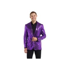 Turn heads in this Men's Suitmeister Christmas New Years Eve Party Blazer. Turn heads in this Men's Suitmeister Christmas New Years Eve Party Blazer. FEATURES Button front Long sleeve Cuffed One left inside pocket Button fly Jacket: 3 front faux pocketsFIT & SIZING NA Slim fitFABRIC & CARE Polyester Lining: polyester Machine wash Imported Size: XXL. Color: Sequins Purple. Gender: male. Age Group: adult. Eve Parties, Blazers For Men, New Years Eve Party, Christmas And New Year, New Years Eve, This Man, Blazer Suit, Inside Pocket, Fabric Care