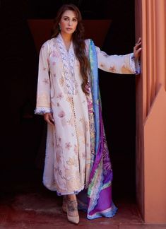 Brand new. 100% Original Farah Talib Aziz Luxury Suay Lawn - MIWA IVORY Introducing for the first time our most innovative technology of pre-appliquéd fabric elevating a subtle shade of ivory. The luscious bohemian embroidery ties in with the striking orchid and cerulean hues emblazoned upon a stunning pure medium silk dupatta.  Breeze through in summer whites that do more for your look, than ever before! * Embroidered applique composed front (Lawn) 48 inches * Embroidered applique composed back (Lawn) 48 inches * Embroidered applique composed sleeves (Lawn) 27inches * Embroidered border (Organza) 1.25 meters * Embroidered border (Organza) 1.25 meters * Jacquard pants 2.3 meters * Printed dupatta (Silk) 2.5 meters Please read the notes below carefully before placing the order. Notes: Pleas Farah Talib Aziz, Bohemian Embroidery, Jacquard Pants, Dress Salwar Kameez, Printed Dupatta, Pakistani Salwar Kameez, Front Lawn, Embroidered Border, Luxury Wear