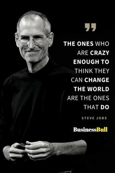 steve jobs with quote about the idea to change