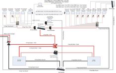 the wiring diagram for an electrical system, including two lights and one light switch box