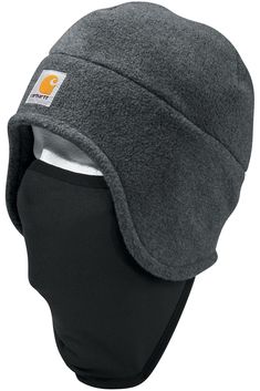 Carhartt Men's Fleece 2-in-1 Headwear, Charcoal Charcoal Face Mask, Carhartt Logo, Charcoal Mask, Fleece Hat, Men Carhartt, Mens Beanie, Diy Mask, Mens Fleece, Carhartt Mens