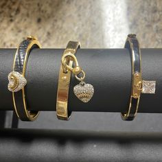 Never Been Worn Brand New. Price Is For Each Chic Black Bracelet Jewelry, Trendy Black Bling Jewelry, Luxury Black Bling Jewelry, Black Bling Bracelets As Gift, Adjustable Black Bling Jewelry, Elegant Black Bracelets With Bling, Elegant Black Bling Bracelets, Juicy Couture Bracelet, Juicy Couture Jewelry