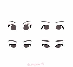 Drawing Expressions, Cute Doodles Drawings, Arte Sketchbook, Dessin Adorable, Anime Drawings Tutorials, Anime Eyes