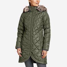 Women's Elysa Down Parka | Eddie Bauer Winter Nylon Parka For Outdoor Activities, Winter Nylon Quilted Jacket For Cold Weather, Winter Down Quilted Outdoor Jacket, Winter Down Quilted Jacket For Outdoor, Winter Quilted Down Jacket For Outdoor, Winter Outdoor Quilted Down Jacket, Insulated Parka For Winter Hiking, Winter Insulated Hiking Parka, Winter Down Quilted Parka