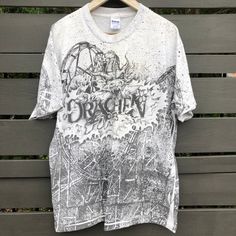 "Title: Vintage Drachen Fire Size: XL (one size) Made in: USA Material: cotton Pit to pit: 23\" Length: 30\" Notes: some wear and marks (see photos)" Roller Coaster, Mens Graphic Tee, See Photo, Print T Shirt, Graphic Tees, Fashion Inspo, Mens Graphic Tshirt, T-shirt, Mens Outfits