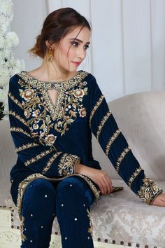 Deep Teal | Pakistani Designer Outfit | Sarosh Salman Velvet Pakistani Dress, Teal Outfits, Velvet Dress Designs, Pakistani Party Wear, Bridal Dresses Pakistan, Pakistani Dresses Casual, Pakistani Fashion Party Wear, Pakistani Bridal Dresses, Simple Pakistani Dresses