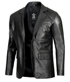 Two Button Real Leather Blazer For Men
This premium men&apos;s black leather blazer is an awesome piece of attire that meets all of your requirements. It is a great outfit to go to parties and functions that can be easily wearable on jeans. It will give you a cool look and everyone nearby will find you more dashing. This two-button black blazer for men is featured button closures, lapels, two big flap pockets, and a chest pocket for keeping your items safe. Get your ideal blazer right now before Black Sport Coat With Hidden Button For Business, Business Black Single Button Sport Coat, Black Single Button Sport Coat For Business, Black Single Breasted Sport Coat For Business, Black Single Breasted Outerwear For Business Meetings, Black Single-breasted Sport Coat For Business, Black Leather Sport Coat With Notch Lapel, Formal Leather Long Sleeve Sport Coat, Formal Black Single Breasted Leather Jacket