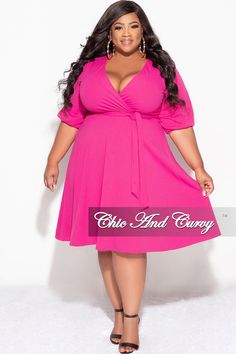 Pink Club, Chic And Curvy, Preppy Dresses, Positive Body Image, No Closure, Surplice Neckline, Vintage Pinup, Stretch Dress, Womens Clothing Sizes