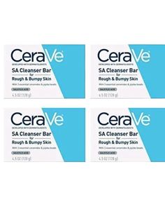 CeraVe SA Cleanser Bar for Rough & Bumpy Skin Bundle - of 4 Bars With 3. Cerave Sa Cleanser, Rough Bumpy Skin, Bumpy Skin, Skin Care Moisturizer, Beauty Skin, Health And Beauty, Moisturizer, Skin Care, Bundles