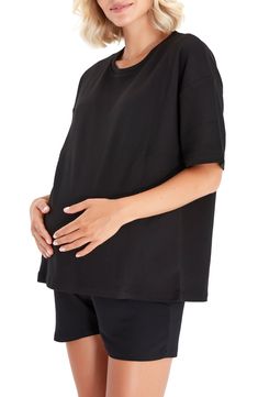 Dual zippers on the bodice mean easy nursing in this soft and breathable T-shirt made with a relaxed fit. Crewneck Short sleeves 100% cotton Machine wash, dry flat Made in Turkey Stretch Nursing-friendly Top For Everyday, Stretch Nursing Friendly Tops For Everyday, Nursing Friendly Stretch Tops For Everyday, Stretchy Bump-friendly Everyday Tops, Everyday Stretch Nursing-friendly Top, Nursing Friendly Short Sleeve Maternity T-shirt, Maternity Relaxed Fit Crew Neck Top, Comfortable Short Sleeve Tops For Layering, Casual Maternity Tops With Relaxed Fit