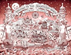 an image of a sign that says welcome to the magnificent north stories re - release