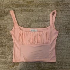 Shekou Brand Crop Top Never Worn, But A Small Stain On Back From Being In My Closet (See Photos) Chic Fitted Pink Tank Top, Fitted Pink Summer Crop Top, Peach Sleeveless Crop Top For Spring, Sleeveless Peach Crop Top For Spring, Fitted Pink Crop Top For Day Out, Pink Fitted Crop Top For Day Out, Sleeveless Peach Crop Top For Summer, Fitted Peach Tank Top For Summer, Fitted Peach Crop Top For Summer