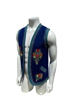 Traditional Summer Vest, Traditional Sleeveless Summer Vest, Traditional Summer Festival Vest, Traditional Sleeveless Vest For Spring, Bohemian Fitted Vest With Multicolor Embroidery, Fitted Bohemian Vest With Multicolor Embroidery, Traditional Sleeveless Spring Vest, Folk Style Sleeveless Festival Vest, Sleeveless Winter Vest For Festivals