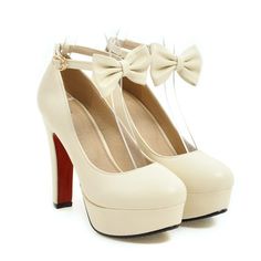 Heel Height: 12 cmPlatform Height: 3.5 cmStyle: Fashion,KoreanOccasion: Casual,Party/Club,Office/Career,DressSeason: Spring,Summer,Fall/Autumn,WinterPackage Contents: 1 x Shoes (Pair)Size Guide:34 = foot length 21.5-22cm (Foot width=8-8.5cm)35 = foot length 22-22.5cm (Foot width=8.5cm)36 = foot length 22.5-23cm (Foot width=8.5-9cm)37 = foot length 23-23.5cm (Foot width=9cm)38 = foot length 23.5-24cm (Foot width=9-9.5cm)39 = foot length 24-24.5cm (Foot width=9.5-10cm)40 = foot length 24.5-25cm (F Beige High Heel Court Shoes, Beige Platform Heels With Round Toe, Party Heels With Round Toe In Beige, Feminine Platform Heels With Round Toe, Feminine Platform Heels With Pointed Toe, Cute Closed Toe Formal Heels, Formal Closed Toe Cute Heels, Beige Pointed Toe Platform Heels, Cute Formal Closed Toe Heels