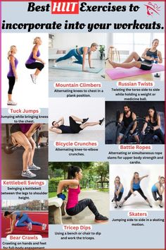 the best exercises for incorporating into your workouts infographical poster with images and text