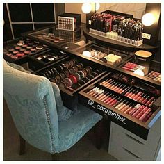 Glam Makeup Station, Some Makeup, Makeup Organization Vanity, Makeup Desk, Beauty Organization, Diy Vanity