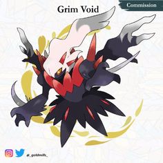 an image of a pokemon card game with the name grim void in front of it