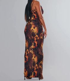 Transform your wardrobe with our Floral Print Cowl Neck Pleated Bodycon Maxi Dress. Made from a comfortable and versatile cotton blend fabric, this dress features a slim and figure-flattering silhouette, perfect for any occasion. With its slight stretch and empire waistline, this dress will highlight your curves and give you the confidence to show off your unique style. Whether you're going out for a night on the town or attending a holiday event, our dress is versatile and perfect for any occas Slip Maxi Dress, Bodycon Maxi Dress, Strapless Neckline, Empire Waistline, Bodycon Maxi Dresses, Backless Design, Mini Dresses Summer, Maxi Dress Blue, Mini Dress With Sleeves