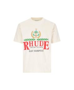 Best price on the market at italist | Rhude Logo Print T-shirt Style Aesthetics, Lost Soul, La Fashion, Green Print, Shop Logo, Book Cover Design, Logo Print, Cover Design, Art Style