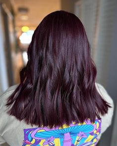 Cherry Black Hair Color, Cherry Wine Hair, Cherry Wine Hair Color, Dark Cherry Hair, Black Cherry Hair Color, Plump Hair