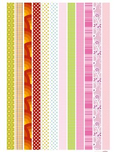 the paper pack features different patterns and colors, including pink, green, yellow, orange and