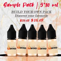 - BUILD YOUR OWN PACK. - Pick your 5 * 10 ml flavors from our premium Ejuices and discover your favourite. ▪️All juice flavors are freshly mixed with Vape Wind's premium steep base liquid when ordered. . . "WARNING: This product contains nicotine. Nicotine is an addictive chemical." Jungle Juice, Sample Packs, Single Quotes, Build Your Own, Discover Yourself