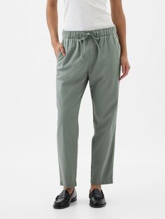 Twill Easy Pants | Gap Factory Twill Trousers, Twill Weave, Guilty Pleasure, Twill Pants, Gap Women, Women Pants Casual, Men Boys, Pair Of Pants, Pull On Pants