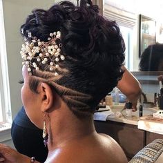 Wedding Hairstyles For Short Hair, Hair African American, Short Hair Styles African American, Short Hair Bride, Celebrity Short Hair, Hair African, Josephine Baker, Pelo Afro, Hair Magazine