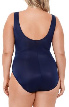 The illusion neckline and draped front flatter your figure in this one-piece swimsuit made from smoothing, shaping Miratex fabric. Look 10 pounds lighter in 10 seconds! Style Name:Miraclesuit Illusionists Palma One-Piece Swimsuit (Plus Size). Style Number: 6132179. Hot Leggings, Swimsuit Collection, Illusion Neckline, Cute Couples Photos, 10 Seconds, Athletic Apparel, 10 Pounds, Women Swimsuits, Womens Swimwear