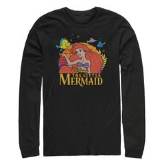 Next time you head down under the sea with Ariel and her friends, be sure to get dressed in your best with a Disney The Little Mermaid Men's Long Sleeve T-Shirt! All your favorite characters like Ariel, Flounder, Scuttle, and Sebastian are here to join you on the adventure of a lifetime with a fun The Little Mermaid design! Size: large. Color: black. Gender: male. Age Group: adult. Material: Cotton. Mermaid Man, The Little Mermaid Ariel, Disney The Little Mermaid, Mermaid Design, Little Mermaid Ariel, Disney Sleeping Beauty, Men's Long Sleeve T-shirt, Ariel The Little Mermaid, Little Mermaid