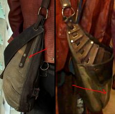 two pictures showing the different types of purses and how they are used to hold them