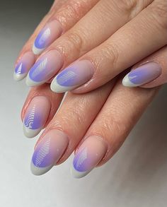 i do french too #airbrushnails #frenchnails #airbrushnailart #bluenails #gelnails #biabnails #nailart #naildesign #nails | Instagram French Airbrush Nails, Airbrush Manicure, Blooming Nails, Airbrush Nail Art, Airbrush Nails, Really Cute Nails, Bright Nails, Gel Nail Designs, Fire Nails