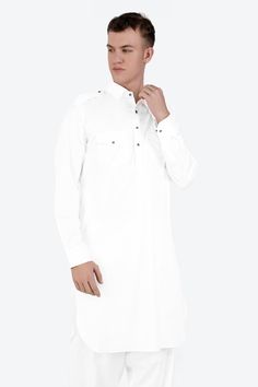 The Bright White Subtle Sheen Super Soft Premium Cotton Pathani Set is the epitome of timeless elegance. Crafted from premium cotton, it guarantees a soft and comfortable wearing experience. The subtle sheen adds a touch of sophistication to this classic Pathani set. Whether for weddings, festivals, or formal events, this attire's bright white hue makes it a versatile and stylish choice for men. Kurta Fused collar and cuffs, collar stand and flat felled side seams provide structure and stability Designer Kurta For Men, Kurta For Men, Designer Kurta, Men Kurta, Dhoti Pants, White Plains, Collar And Cuff, Shoulder Sleeve, Formal Event