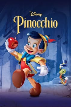 the poster for disney's pinocchioo