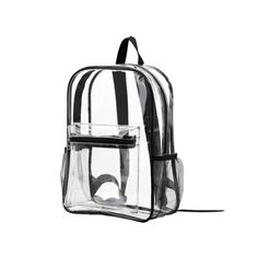 Clear Backpack (Black, Pink or Blue) Unisex School or Stadium Bag with Padded Straps - Great Quality - Customized in the USA Product info - Item name: Clear Backpack, Water Resistant, Large Front-pocket, Side Water Bottle Holder Material: High-Quality PVC and Nylon Zipper Size: 15in x 11in x 4in (L*W*H) Ideas for Usage: School, Work, Shopping, Travel, Gym, Hiking, Sports, Events, Picnics, etc Package includes：1 Backpack  Cleaning Instructions: Clean with damp cloth SKU: 0328 We are a small famil Transparent Backpack, Clear Backpack, Backpack Pattern, Sac Week End, Travel Bags For Women, Backpack Travel, Backpack School, Commuter Bag, Waterproof Backpack