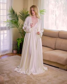 Wedding Night Lingerie, Bridal Satin Robe, Wedding Lingerie, Satin Lingerie, Long Satin Robe, Bridal Nightgown, Satin Sleepwear, Satin Robe - Etsy Vietnam Night Dress For Women Honeymoon, Wedding Nightgown, Nightgown Long, Bridal Sleepwear, Bridal Nightwear, Satin Nightie, Satin Chemise, Bridal Nightgown, Wedding Night Lingerie