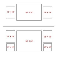 the floor plan for a living room with two couches and one chair, is shown