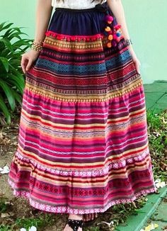 "Maxi Hmong elastic waist Skirt, Thailand Hmong Hill Tribe Maxi Skirt, Amazing Hilltribe skirts, made by Hilltribe fabric Maxi Hmong elastic waist Skirt, 100% cotton, and Hilltribe Fabric Measurements - W 28-36\" - Hip 50\" - Total Length: 38\" ♥ PAYMENT We accept payments via PayPal only. ♥ Shipping : - All items will be shipped within 1 business day after received payment. We ship items via DHL Express. ♥ Delivery Time : USA only 2 business days Canada: 2- 3 business days France: 2- 3 business Traditional Long Skirt With Boho Print, Traditional Multicolor Tiered Maxi Skirt, Summer Bohemian Skirt With Traditional Patterns, Multicolor Long Skirt With Traditional Patterns, Folk Style Long Skirt For Festivals, Traditional Multicolor Flowy Skirt, Traditional Pink Skirt For Festival, Multicolor Boho Print Skirt For Festival, Summer Folk Style Multicolor Skirt